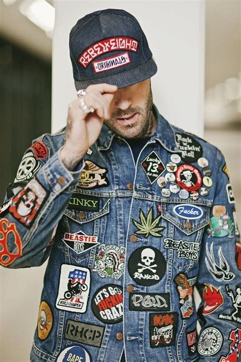 denim jacket with patches men