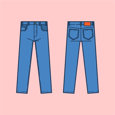 denim jeans vector png