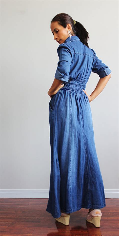 denim maxi dresses