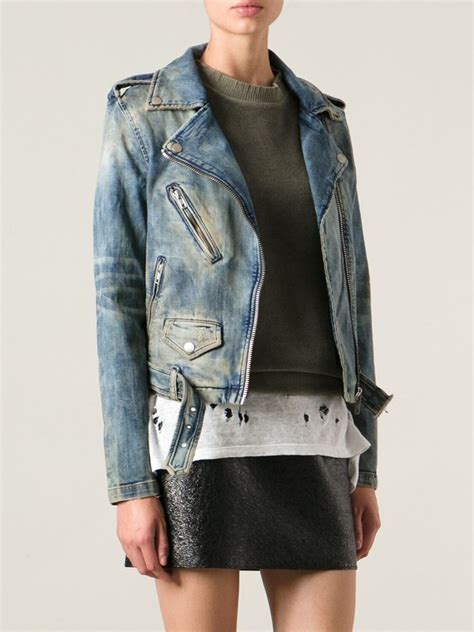 denim motorcycle jacket women