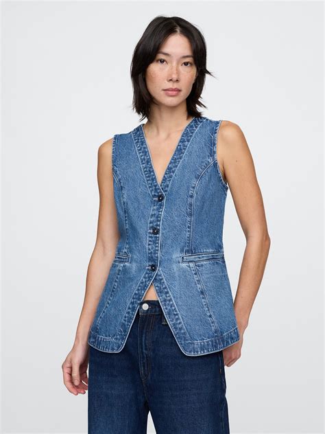 denim vest gap
