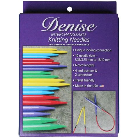 Denise Interchangeable Knitting Needles Kit Pink W/Pastel