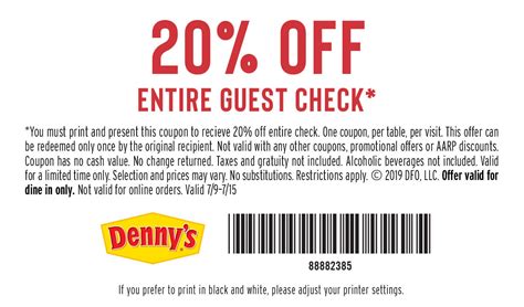 Denny's 20 Off Coupon 2023: Get A Discount On Your Next Meal!