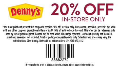 Denny's Coupon Printable May 2020 Save Avg of 5 Restaurant coupons