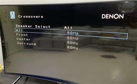 Denon Crossover Settings Reddit