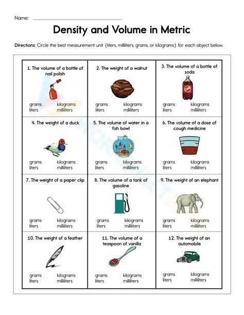 5 Density Worksheet Tips