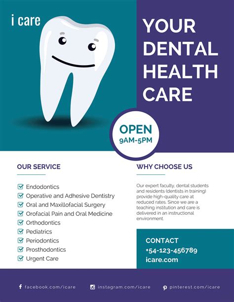 Free Dental Care Flyer Template in Adobe Microsoft Word