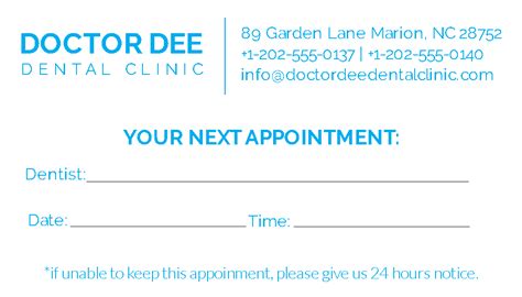 Dental Appointment Template