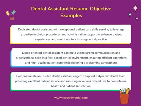 Dental Assistant Objective Examples