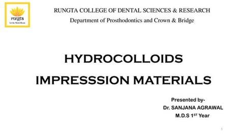 Dental Define Hydrocolloid