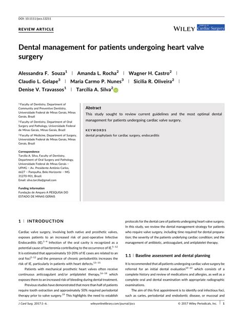 Dental Procedures After Heart Surgery