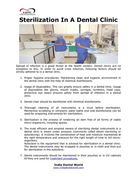 Dental Sterilization Course Canada