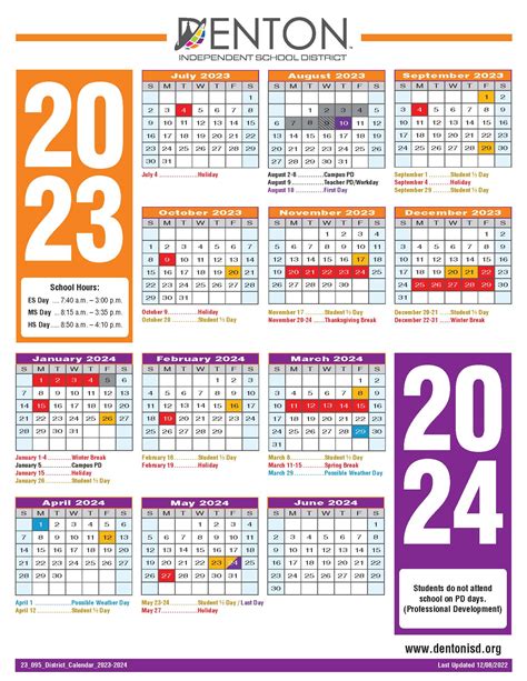 denton isd 2023-24 calendar