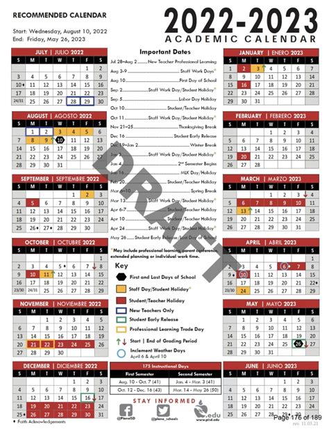 denton tx school calendar