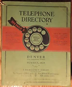 1940 phone book DENVER COLORADO