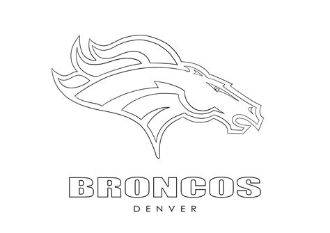 denver broncos logo in black and white