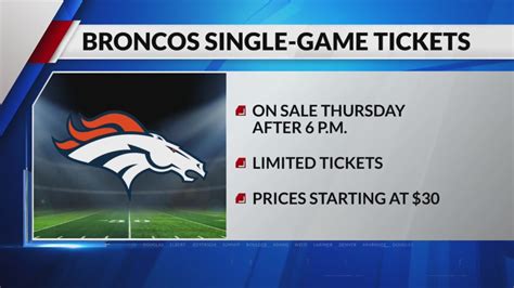 denver broncos single game ticket stubhub