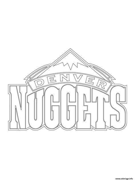 denver nuggets logo coloring page
