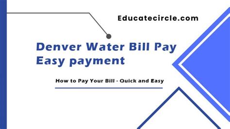 denver water bill pay schedule