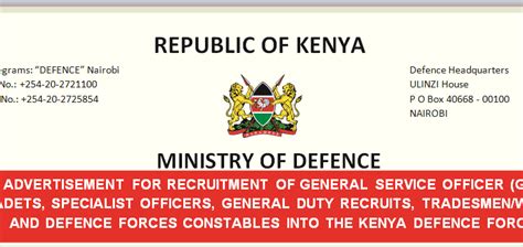 department of defense jobs kenya