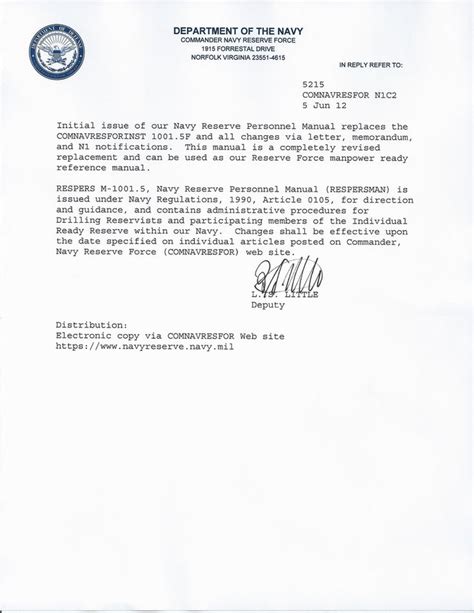 department of the navy letterhead template