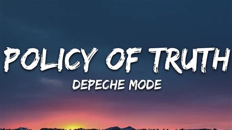 depeche mode - policy of truth lyrics