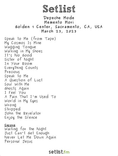 depeche mode 2023 setlist