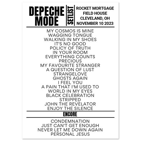 depeche mode cleveland setlist