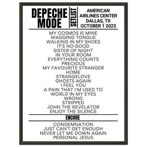 depeche mode dallas setlist