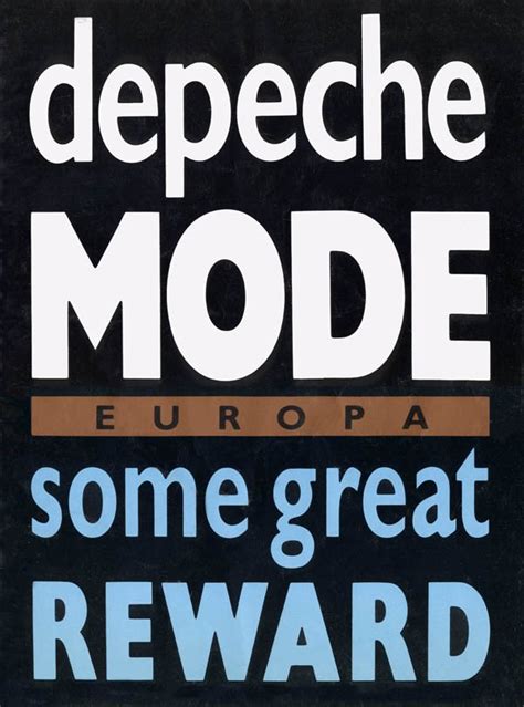 depeche mode some great reward tour