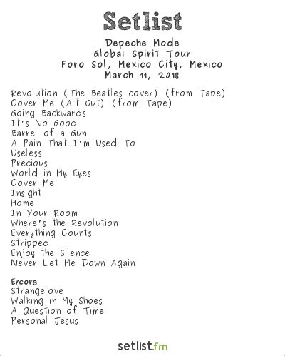 depeche mode tour 2023 song list