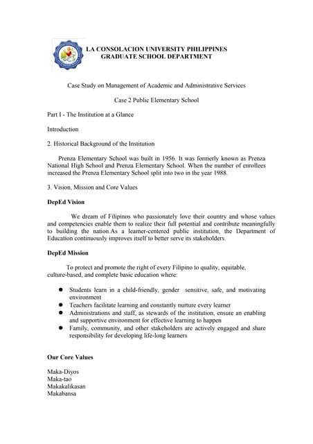 Deped Case Study Sample