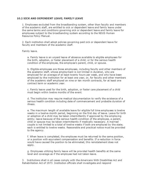 dependant sick leave