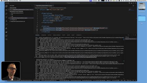 dependency injection console app c#