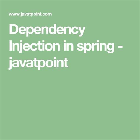 dependency injection in javatpoint