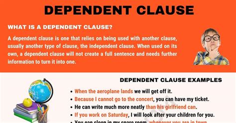 dependent clause meaning and examples