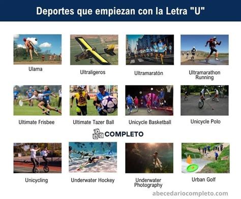 deportes con la letra u