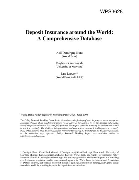 deposit insurance database