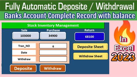 Deposit and Withdraw