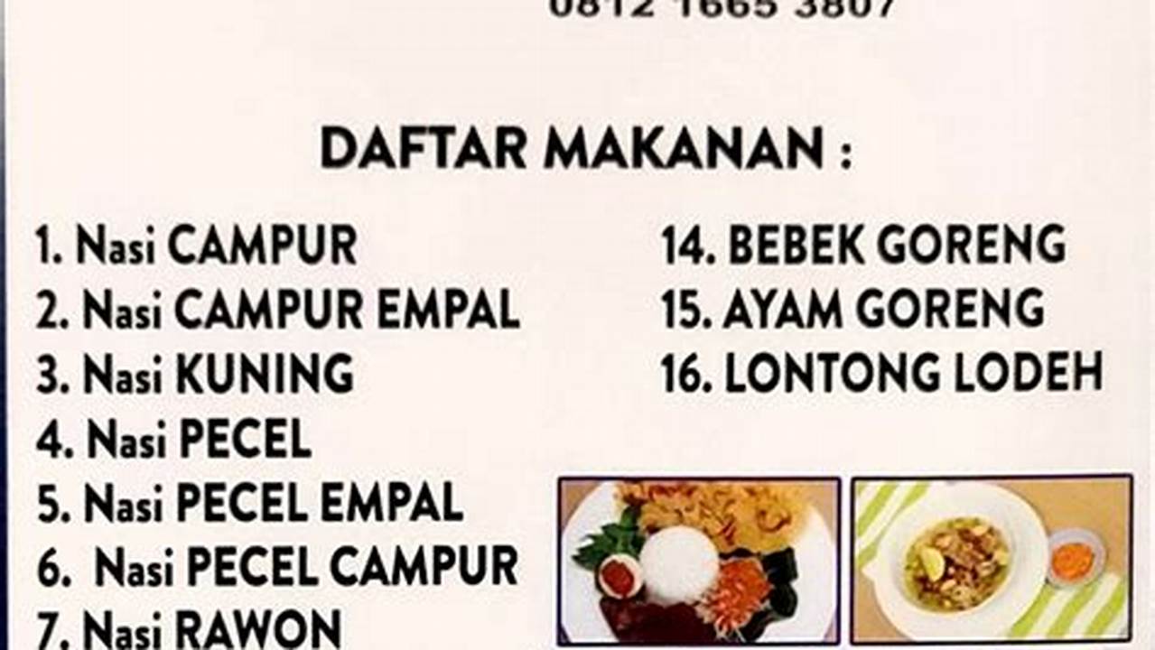 Depot Nasi Campur Tambak Bayan: Nikmatnya Nasi Campur Legendaris Surabaya