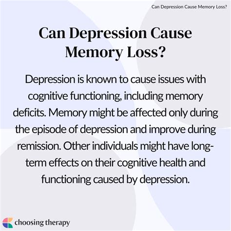 depression causing memory problems