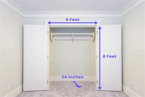 depth of average closet