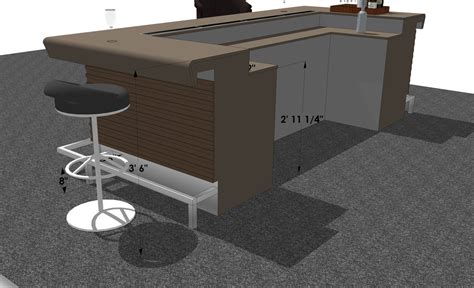 Depth Of Bar Counter
