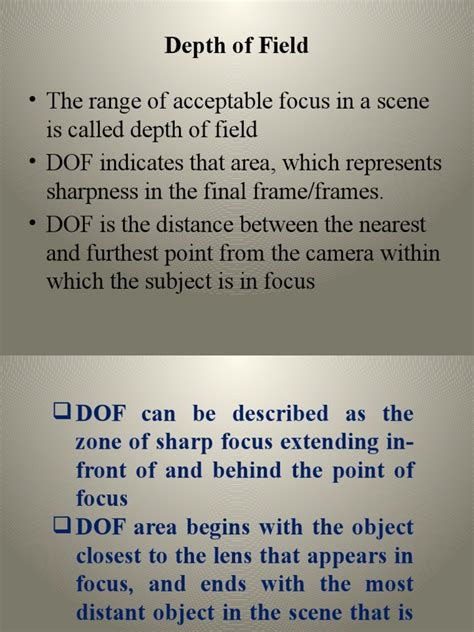 depth of field pdf