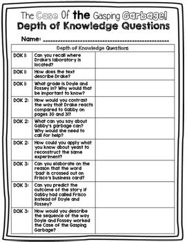 Depth Of Knowledge Questions For Reading Depth Of Knowledge Questions For Reading Printable