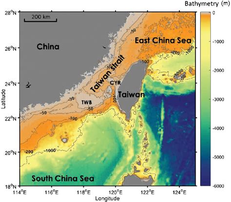 depth of taiwan strait