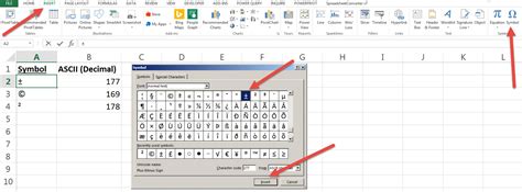 Depth Symbol Shortcut In Excel