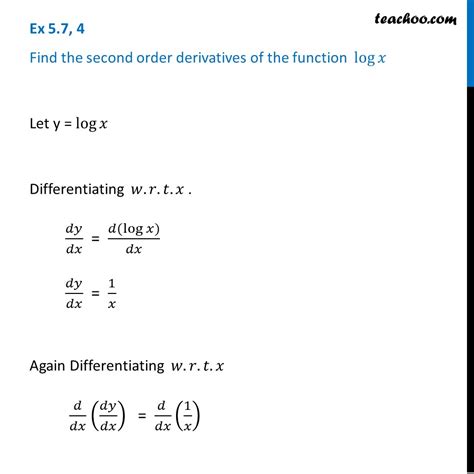 derivative of log e 2x