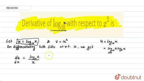 derivative of log10 n