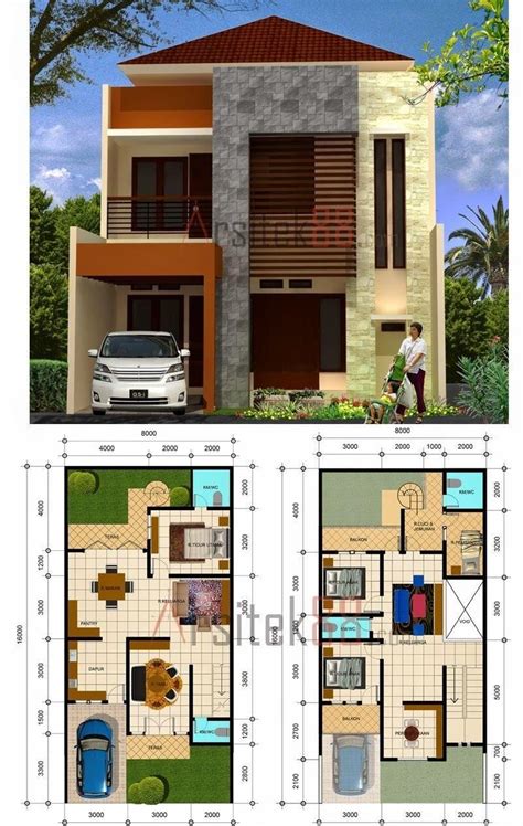 60 Inspirasi Desain Rumah Minimalis 7X15 2 Lantai Paling Banyak di Minati Deagam Design